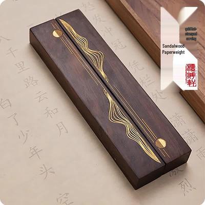 Black Sandalwood Calligraphy Paperweights (Pair)