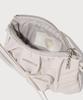 COVERNAT WOMAN Clover Heart Shirred Ribbon Handle Pouch Light Beige