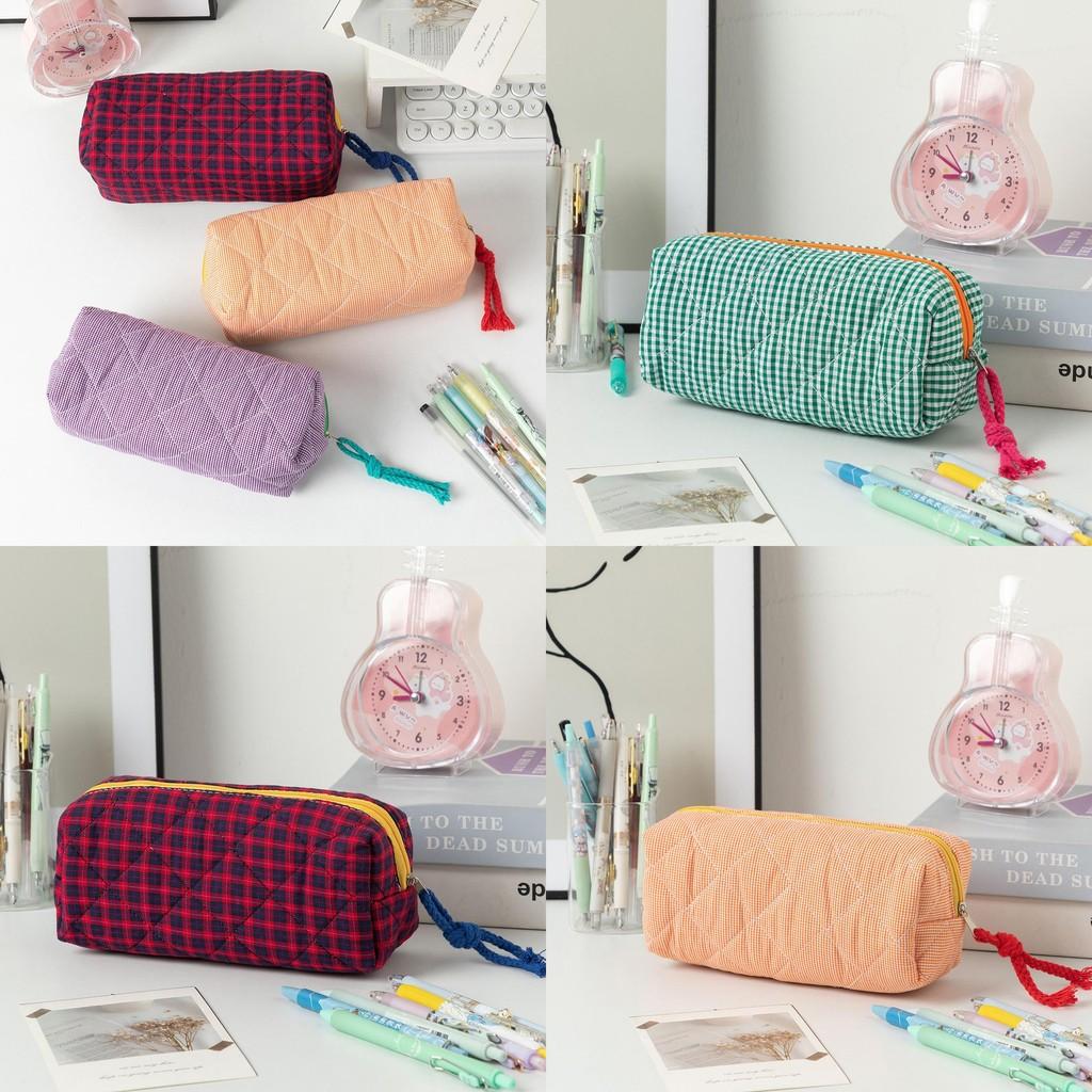 Pattern Lattice Storage Bag Pencil Case For Students Gift Lightweight Portable