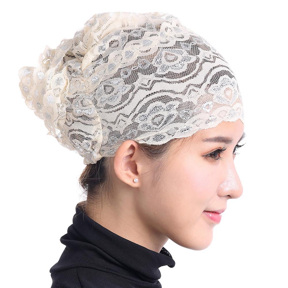 Women's Stretch Turban Hat - Cotton Head Scarf For Chemo, Hair Loss, Alopecia - Bohemian Floral Ruffle Design - View #9