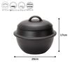 TAMAKI Thermacraft Earthenware Rice Cooker, 2-cup Capacity, Black, 21cm Diameter x 18cm Height, Heat, Microwave, and Oven Safe, T-789551