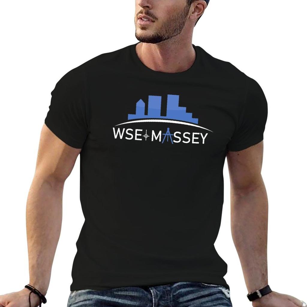 Massey Center Logo Clothing White Font Tshirt Simple Trendy Casual Tshirt