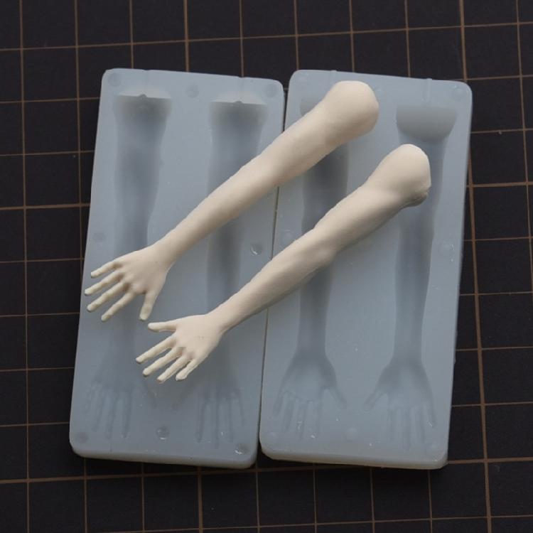 Flexible Resin Mold Small Ornament Molds Human Arm Shape Silicone Texture for Epoxy Crafts and Creative Wall Decorations