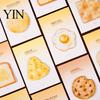 Adhesive Memo Pad Stick Note Pads, Funny Toast Bread Cookie Cheese Design Cute Notepad, 30 Loaf Shape Notes Sheets/Pad Self for Home Office