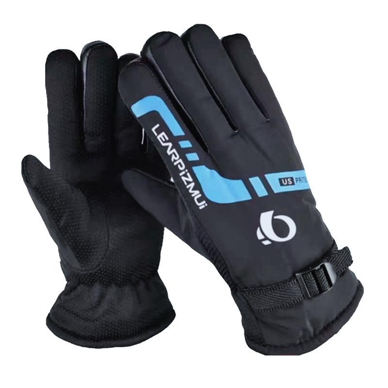 

Men s Winter Cycling Gloves: Fleece Lined, Thickened, Windproof, Waterproof for Outdoor, Skiing, and Motorcycle Use One Size