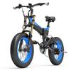 Elektrisches Fahrrad Lankeleisi 20" 1000W Motor Erwachsenen E-Bike 48V 17.5AH Vollfederung 7 Gänge Höchstgeschwindigkeit 40Km/h Zuladung 150Kg X3000 Plus