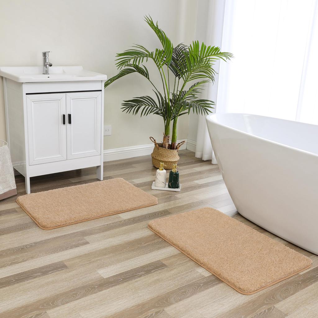 3x Longer-Lasting Microfiber Bath Mat, Non-Slip, Absorbent, Machine Washable, Thick, Extra Soft, and Durable for Bath, Bathroom, Foot Mat, or Entrance