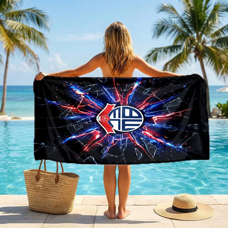 Bolton Wanderers FC Print Quick Dry Beach Towel Microfiber Absorbent Portable Travel Swimming Towel