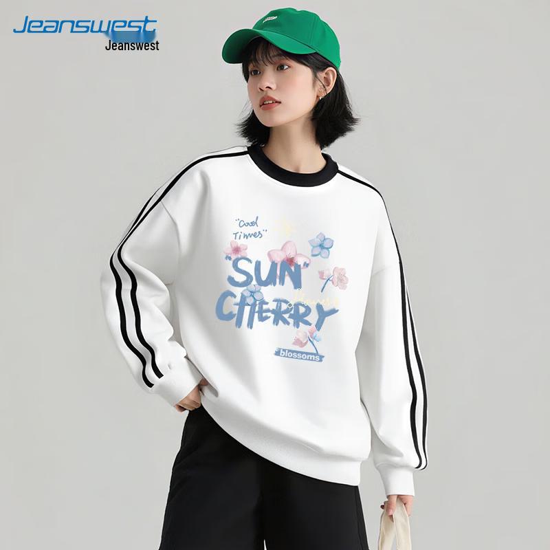 JEANSWEST Unisex Sunny Cherry Blossom Rundhals-Sweatshirt