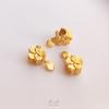 Vietnam Sajin Floral Spacer Beads: Strong Color Retention, Large Hole, Small Peach Heart, DIY Pendant Accessories