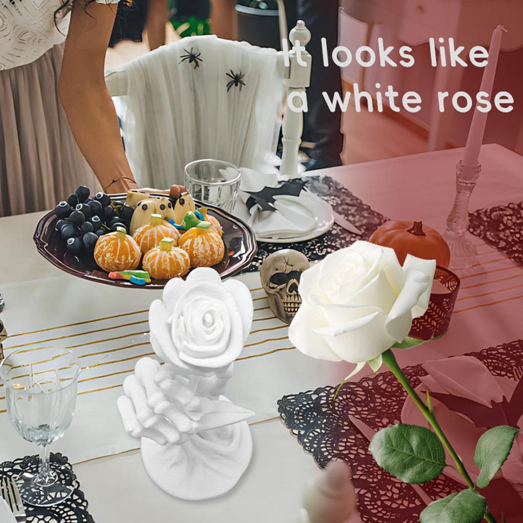 Halloween Creative Rose Skeleton Figurine