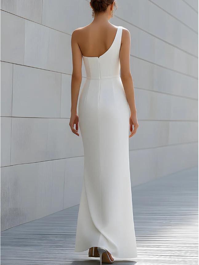 Elegant Sleeveless Solid Color Summer Slit Dress (Backless)
