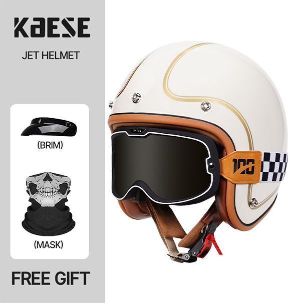 New Design Retro Motorcycle Helmet Open Face Helmet Scooter Helmets 3/4 Chopper Casco Moto Vintage Motorbike Helmets DOT ECE