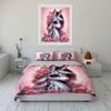 Spotted Unicorn with Roses Bedding Duvet Cover Set  (1*Duvet Cover 2*Pillowcases, without duvet insert)