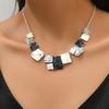 Alloy Geometric Pendant Necklace Women Elegant Necklace Multifuntional Clavicle Necklace Alloy Texture for Office Party