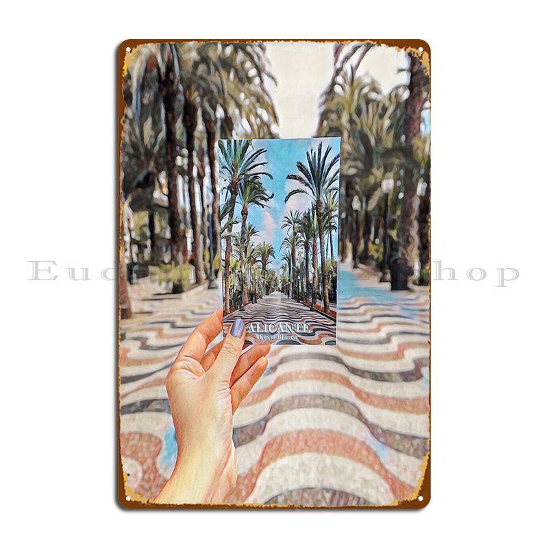 Alicante Metal Plaque Poster Designs Rusty Wall Plaque Wall Mural Customize Tin Sign Poster 20x30cm