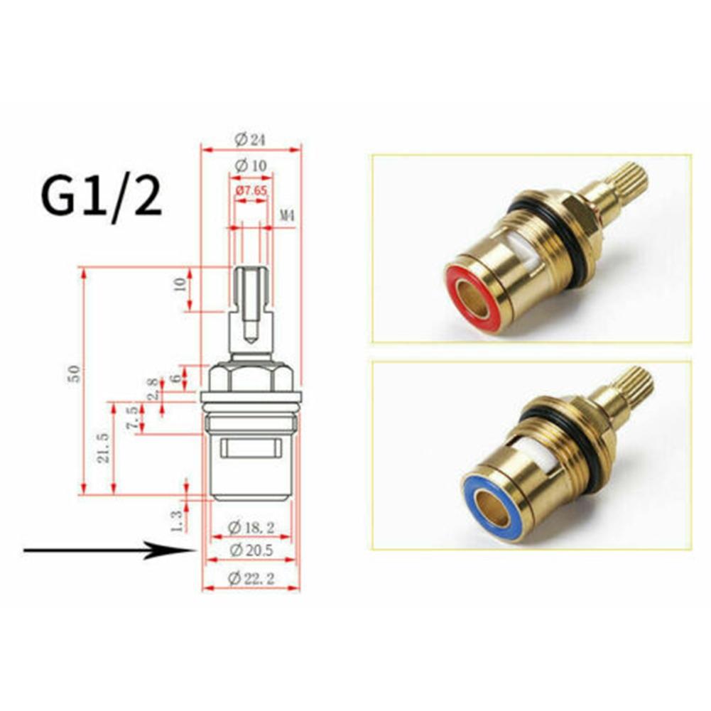Küchenarmatur Ventil Vierteldrehung Einsatz 50*22*22mm Messing