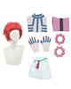 Akaza Cosplay Upper Rank Demon Kimetsu No Adult Cosplay Costume for Cultural and Stage Performances Wig [High-Quality] Wig, Three, Slayer Yaiba,