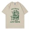 Eat Pasta Jump Fasta Funny Fitness Frog TShirt Unisex Unisex Fashion Vintage Short Sleeve T Shirt Summer Casual 100Cotton TShirts