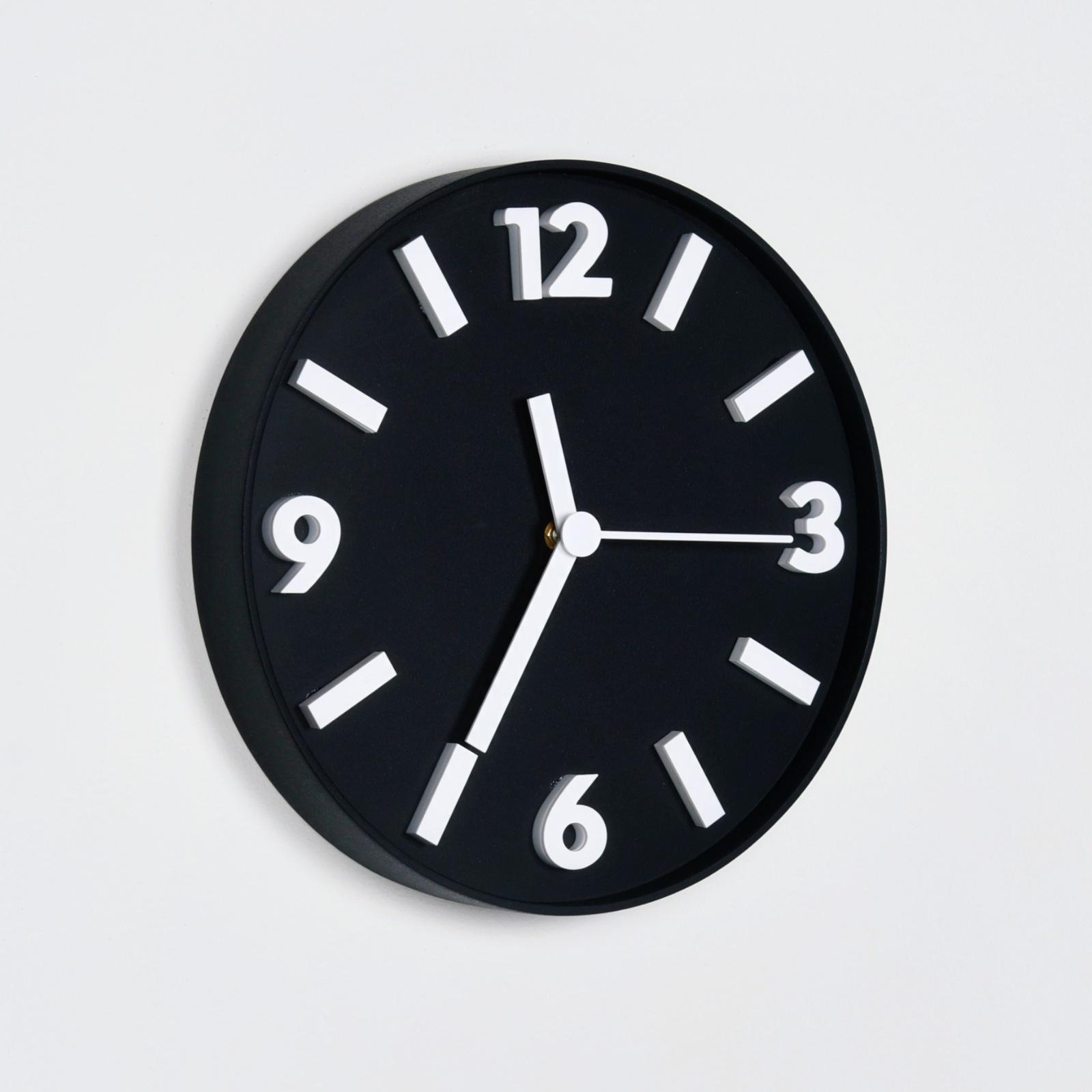 

Простые трехмерные цифровые текстуры Черные часы Классические скандинавские французские настенные часы Гостиная Домашние настенные часы Textured Black - 30 × 30cm