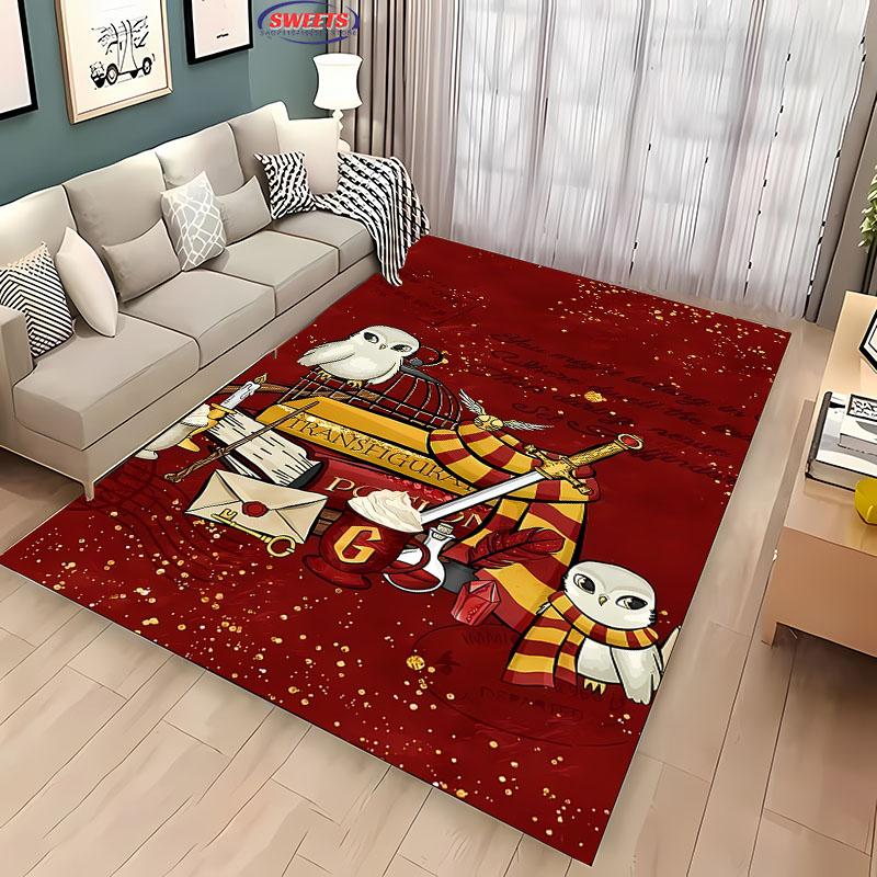 3D Magic Props Pattern Magic Hat Wand Floor Rug Carpet for Living Room Bedroom Sofa Mat Kitchen Doormat Non-slip Floor Mat Gift