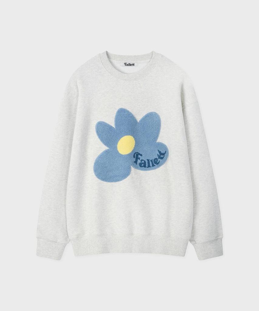 FALLETT Boucle Flower Sweatshirt Oatmeal