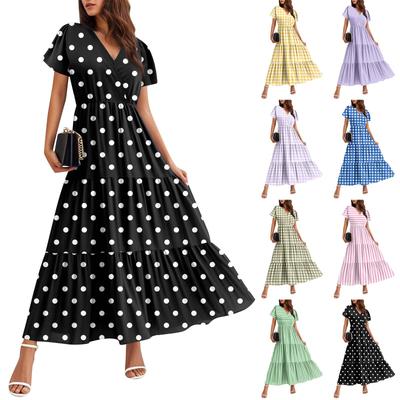 Women's Flowy Dresses Women's Summer Dresses Casual Short Sleeve Maxi Dresses Formal Maxi Dresses