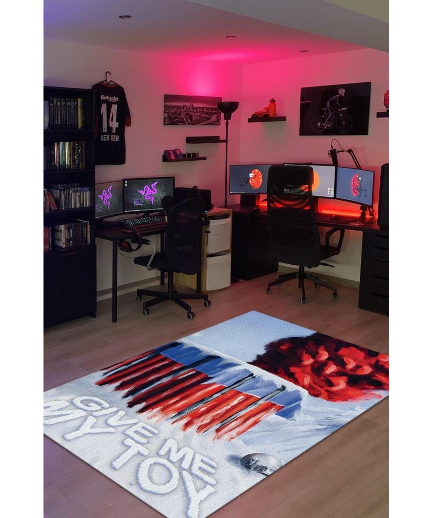 

It s My Toy Woven Base Washable Non-Slip Gamer Rug