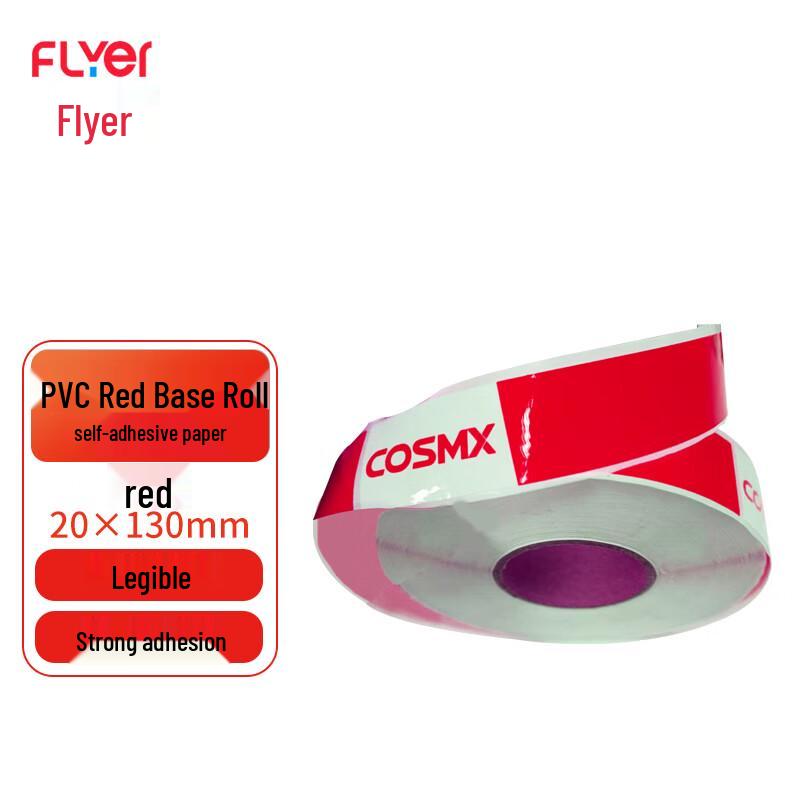 FLYER PVC Red Back Self-Adhesive Label Roll