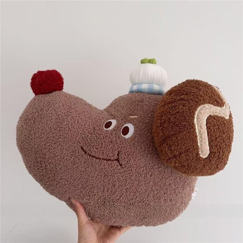 Adorable Head Dog Shape Pillow With Pp Cotton Filling For Couch Decor And Travel