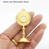 Catholic Christian Communion Statue Gold Jesus Hominum Salvator Home Office Table Decor Cross Figurine Religion Christmas Gifts