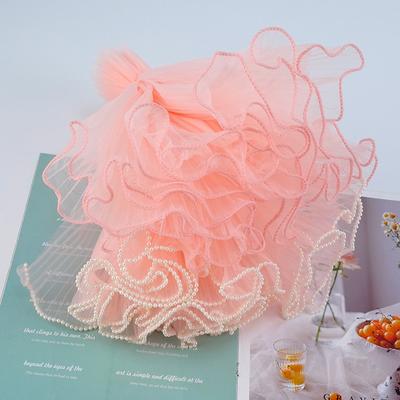 1PC Wave Yarn Bouquet Packing Wrapping Mesh Flower Wrapping Paper Lace Florist Supplies