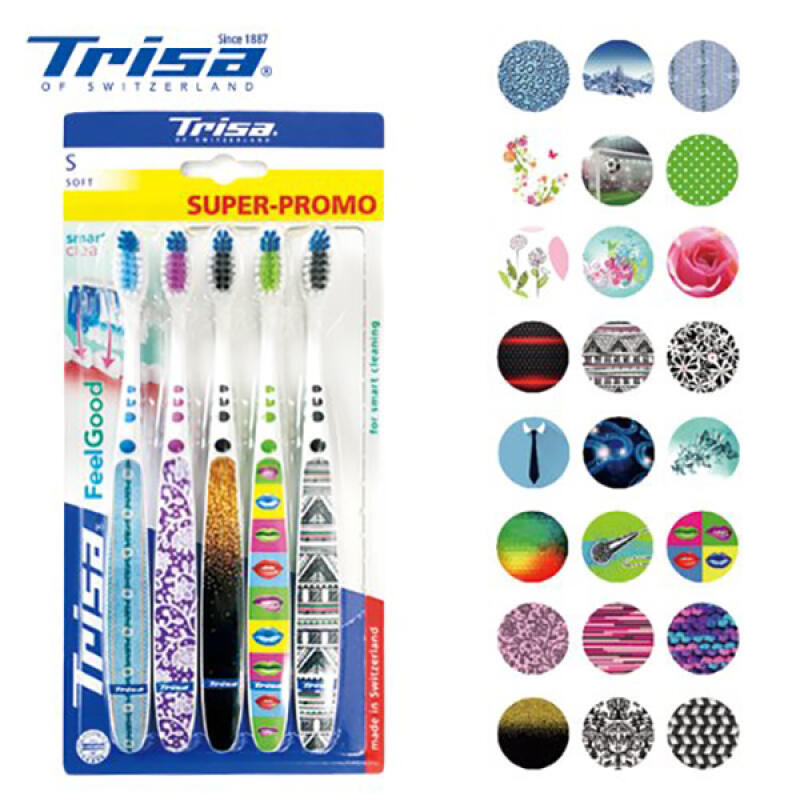 TRISA Feelgood Toothbrush Soft 5P Design Gum Toothbrush 2668 Soft Hair SOFT 5P