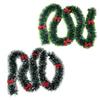 6.5FT Christmas Garland with 6 Pcs Red Bows Artificial Greenery Pine Garland for Mantle Stair Fireplace Home Party Decoration