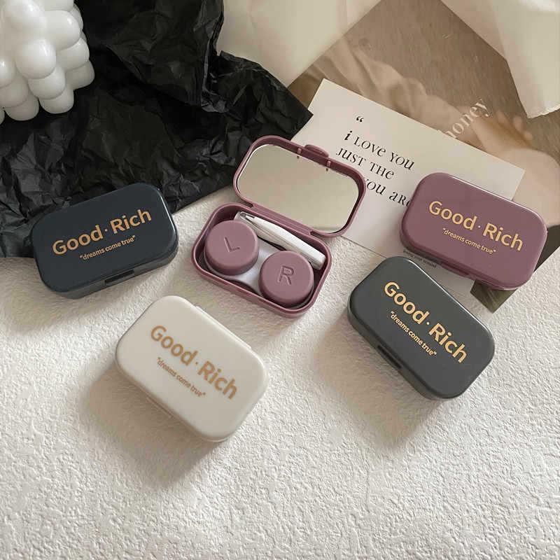 Portable Minimalist Contact Lens Case with Mirror