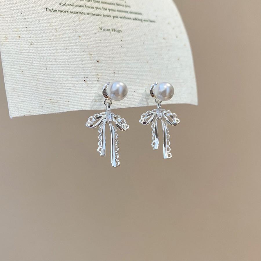 Zircon Geometric Pearl Stud Earrings Autumn and Winter Retro Elegant Earrings Temperament Earrings Women