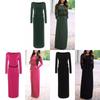 Casual Fashion Women Long Sleeve Belted Party Evening Cocktail Long Dress Maxi