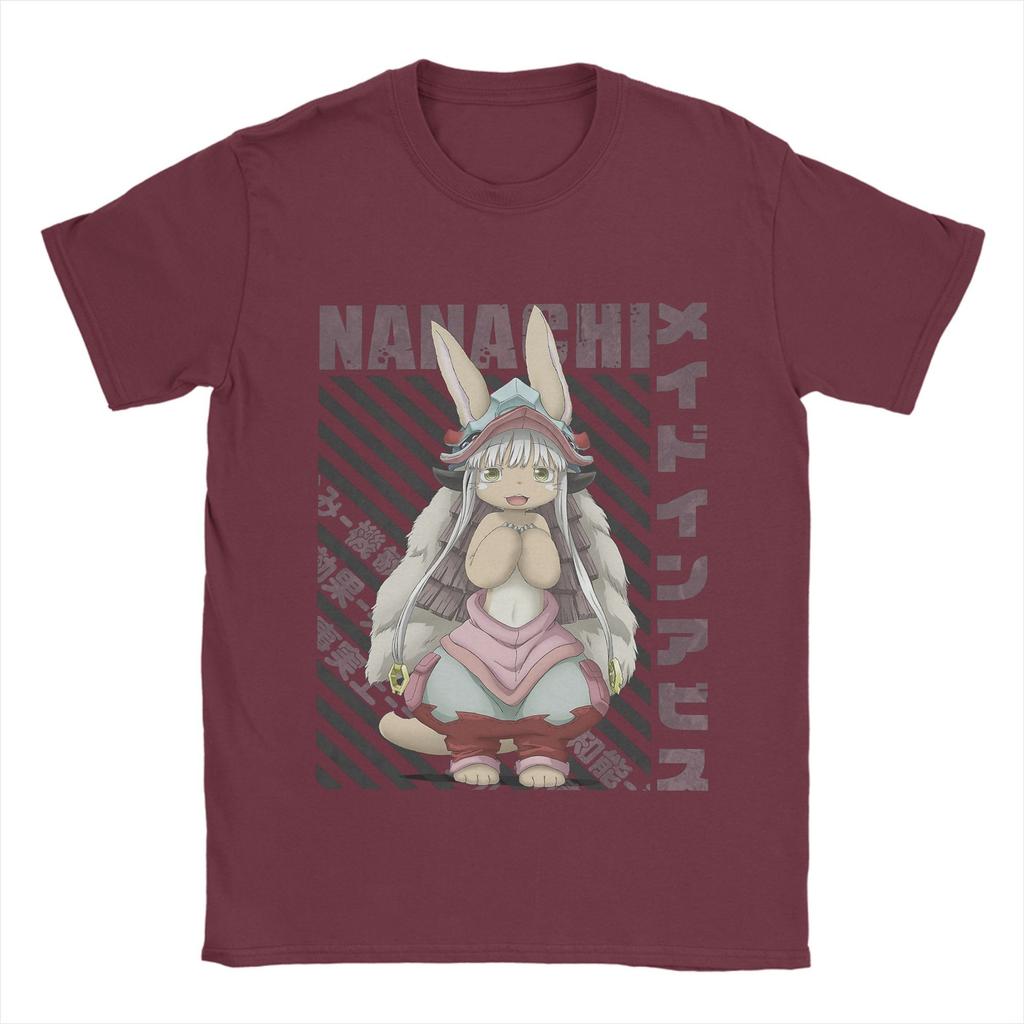 Men Made in Abyss T Shirt Nanachi Cotton Tops Funny Short Sleeve O Neck Tee Shirt Adult T-Shirts