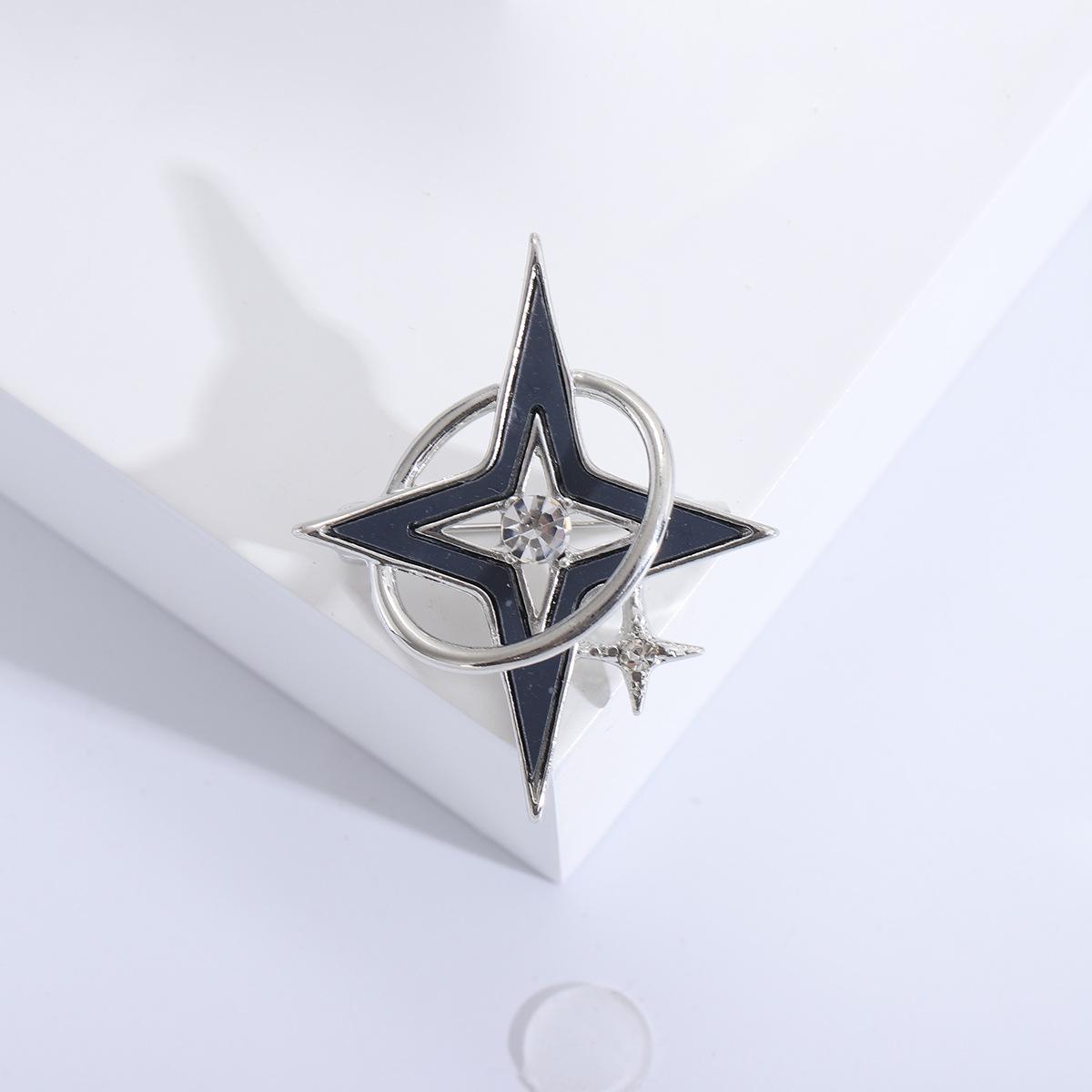 

Серебряные украшения брошь гексаграмма универсальный темперамент одежда аксессуары корсаж