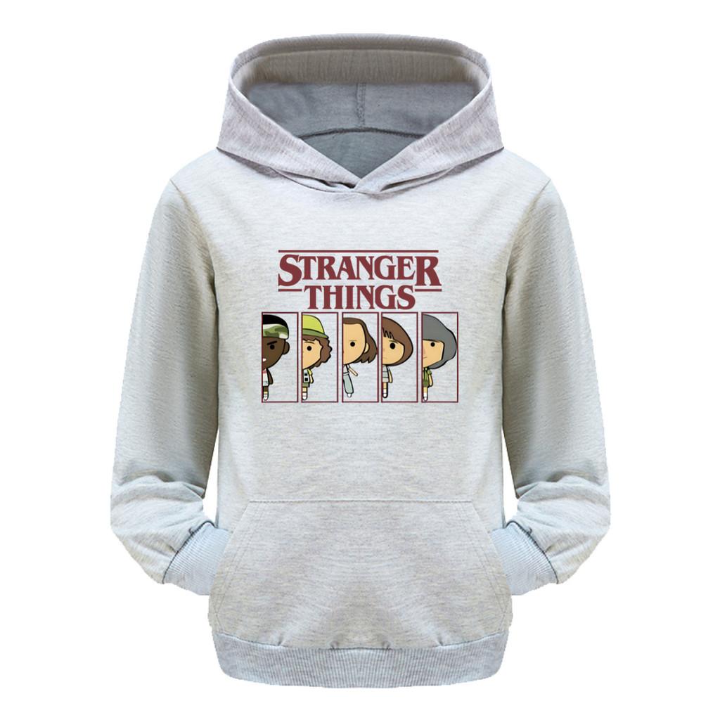 5248 Kids Boys Girls Stranger Printed Casual Long Sleeves Hoodies Top