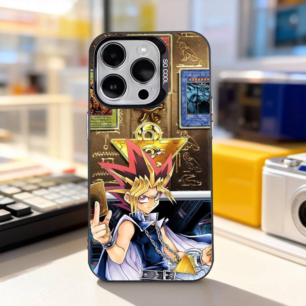 Karta Y-Yu Gi Oh Yugioh Pouzdro na telefon Pro iPhone 11,12,13,14,15,16,17,Pro,Max,Plus,E,Air,Mini IMD Matná černá