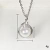 Cao Shi Baroque Pendant Necklace: Geometric Design with Artificial Pearl for Women