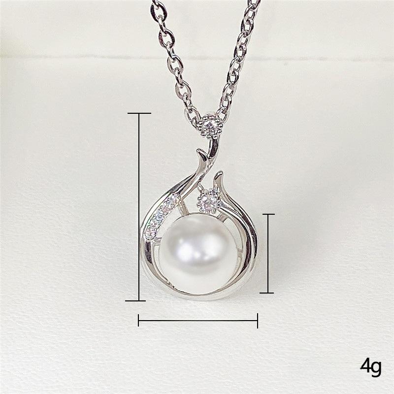 Cao Shi Baroque Pendant Necklace: Geometric Design with Artificial Pearl for Women