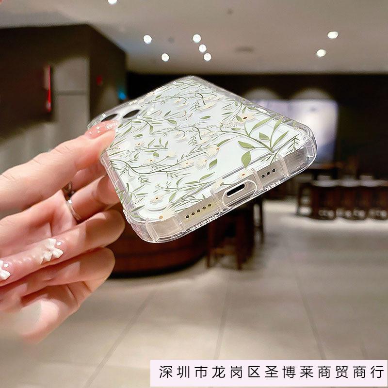 Vine Flower Transparent Phone Case Compatible with iPhone 1415 Shockproof iPhone 13 Pro Max Protective Case for Women 12 and 11