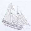 1:100 Scale Wooden Ships Model Ancient Sailboat Wooden Sailing Boat Boat Assembly Toy  DIY Hobby
