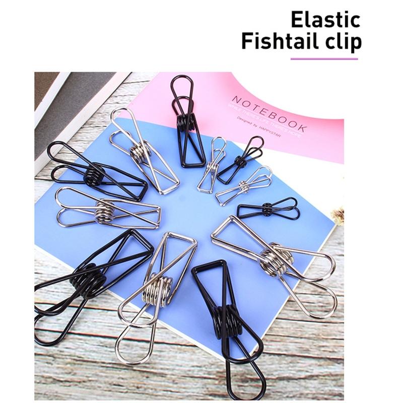 10pcs Stainless Steel Clothes Pins Heavy Duty Metal Towel Clips Clamps Windproof Steel Wire Clips Hanger Durable