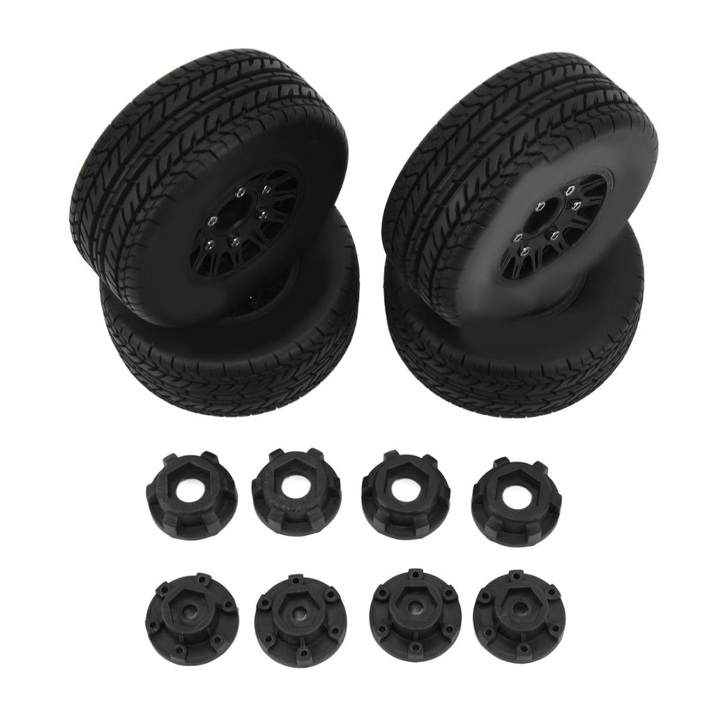 RC Short Course Truck Tires Strong Cushioning 1 10 RC Short Course Truck Wheel with Hex Adapter for ARRMA Black