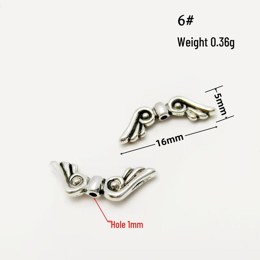 Tibetan Silver Angel Wing & Butterfly Feather Beads for Handmade Jewelry & DIY Accessories