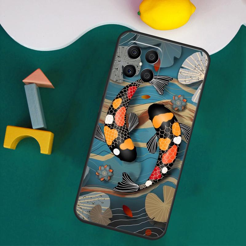 Koi Carp Fish Yin Yang Case For Honor Magic 7 5 6 Lite Honor 200 Pro 50 70 90 Lite X9a X8a X8 X9 X8b X9c X9b Cover