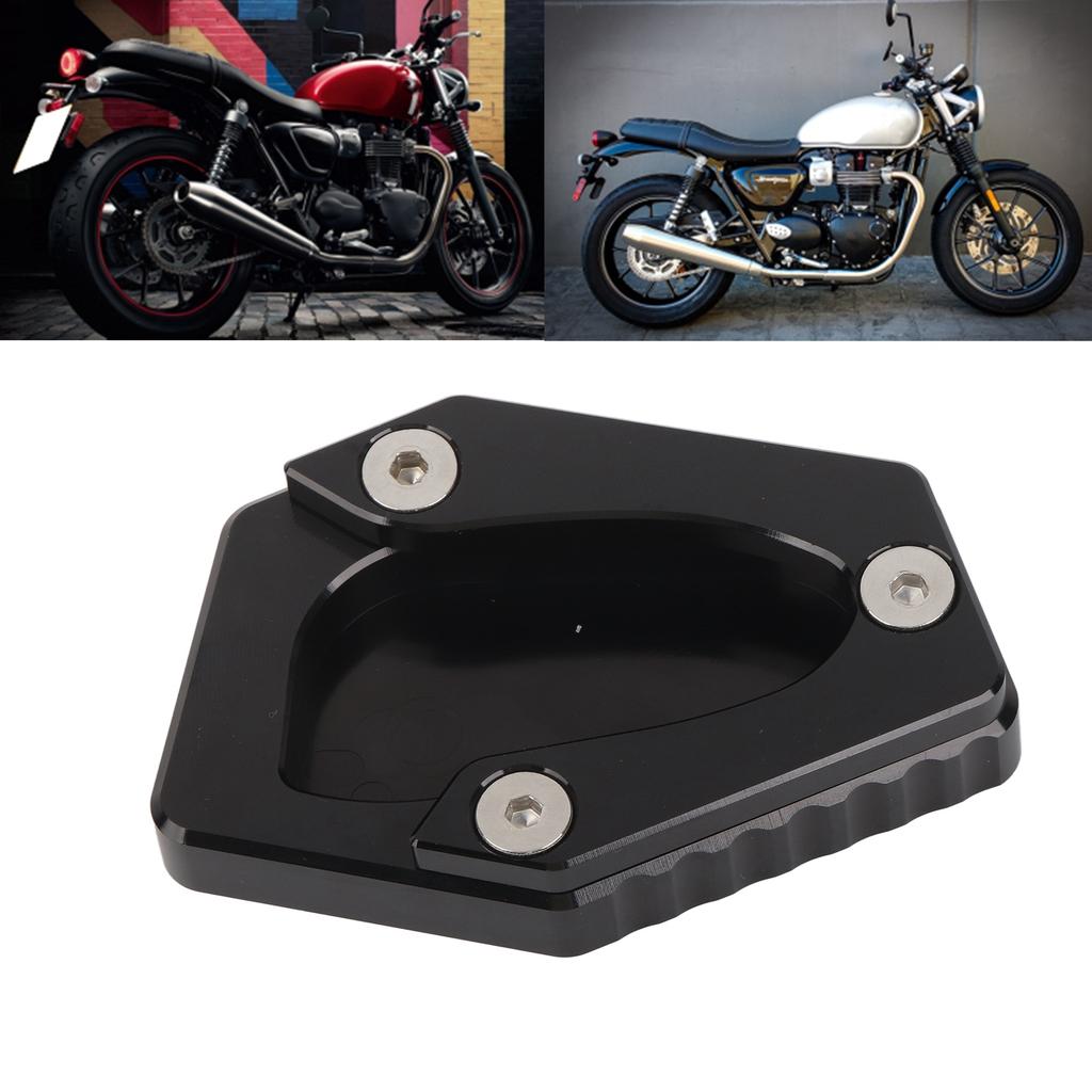 Motorcycle Kickstand Holder Side Stand Plate Extension Pad Fit for STREET TWIN 16‑19